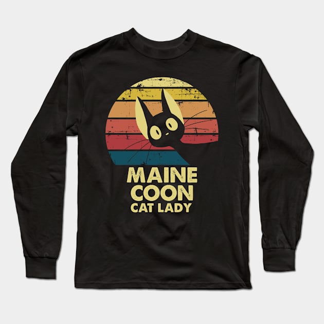 Maine coon cat mom. Perfect present for mom mother dad father friend him or her Long Sleeve T-Shirt by SerenityByAlex